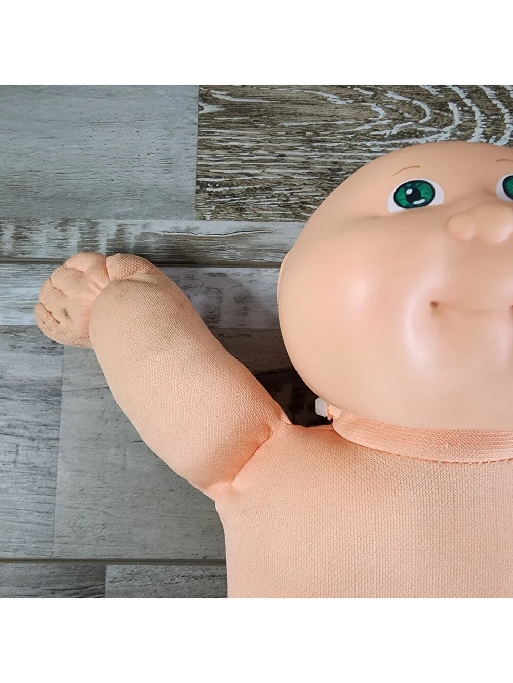 Vintage 1984 CABBAGE PATCH KIDS Bald Doll With Green Eyes & No Clothes OAA XR84